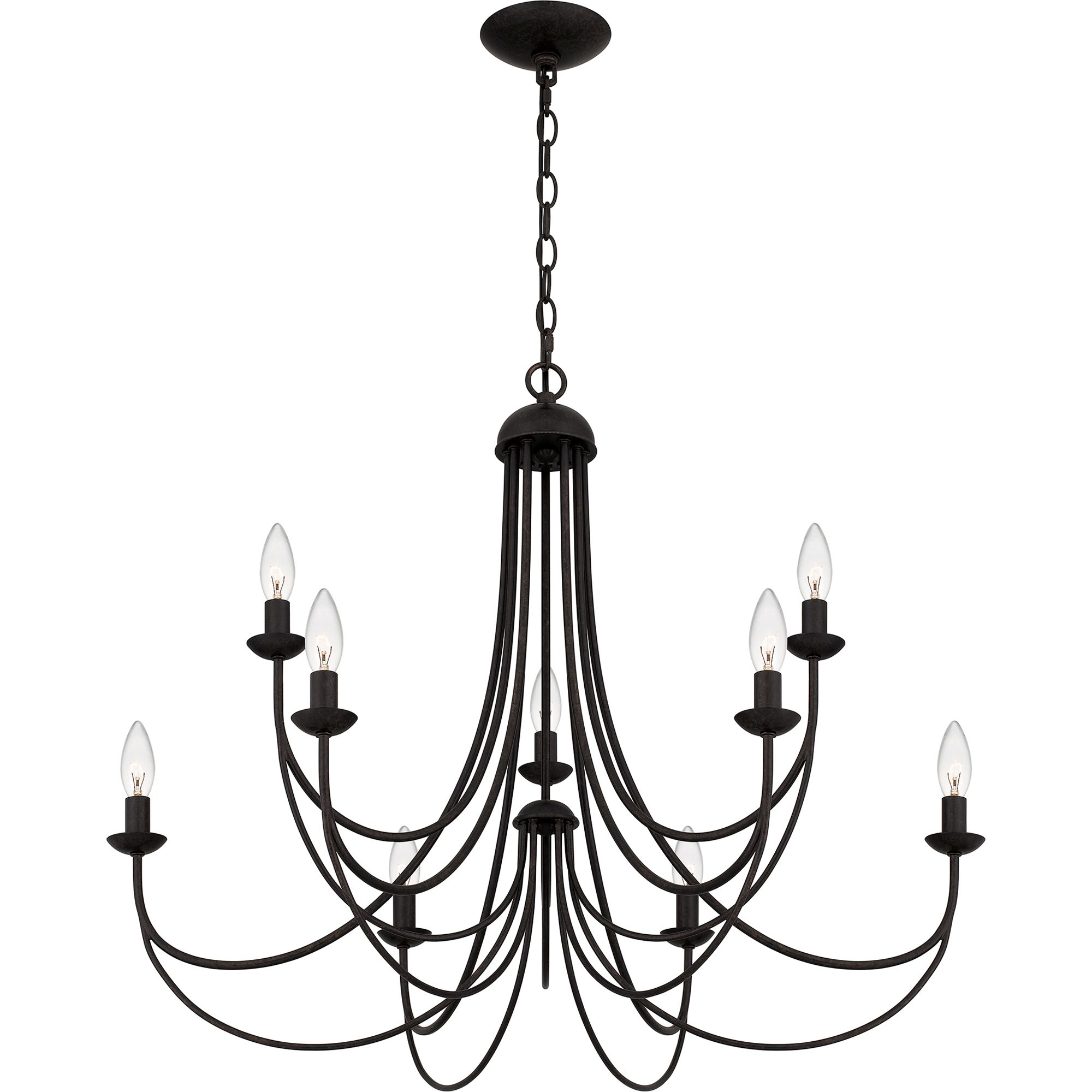 Mirren 9-Light Imperial Bronze Chandelier in scene
