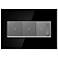 Mirror Black 3-Gang Metal Wall Plate with 2 Switches and Dimmer