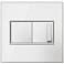 Mirror White 2-Gang Real Metal Wall Plate with Switch and Dimmer