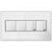Mirror White 4-Gang Wall Plate with 2 Switches and 2 Dimmers