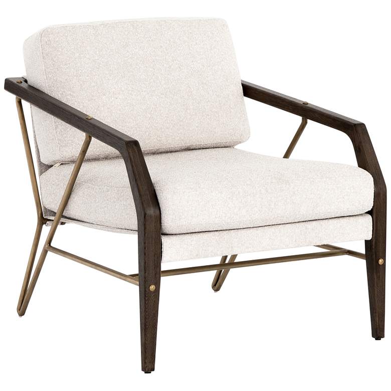 Image 1 Mischa Elder Sand Sienna Brown and Brass Chair