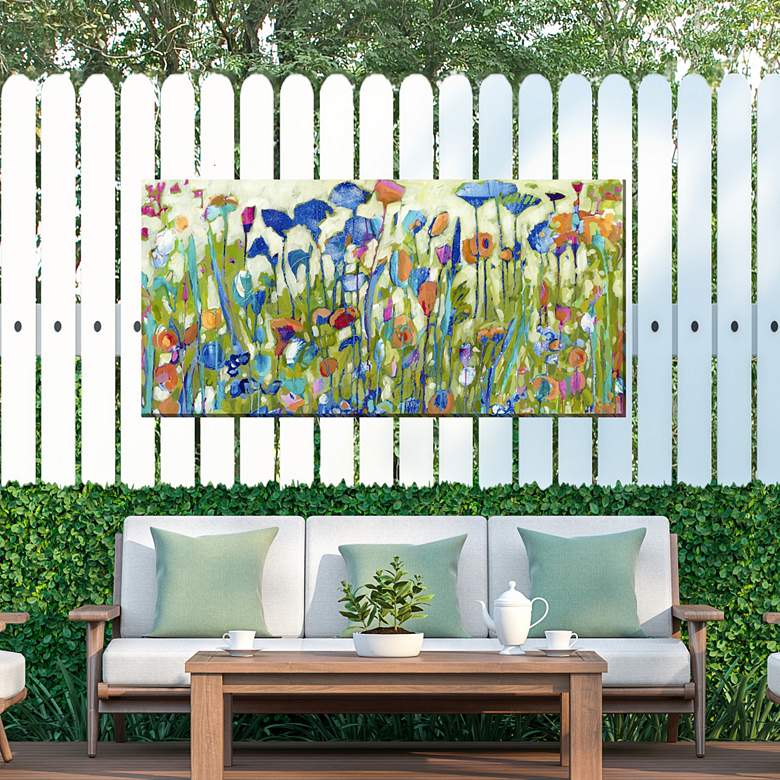 Image 3 Mischief Makers 48" Wide Rectangular Outdoor Canvas Wall Art more views