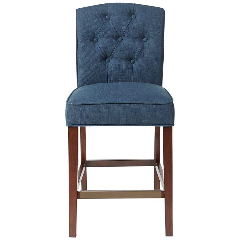 Image 4 Misha 26 inch Navy Fabric Tufted Counter Stool more views