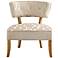 Miss Sweets Upholstered Tan and Ivory Chair