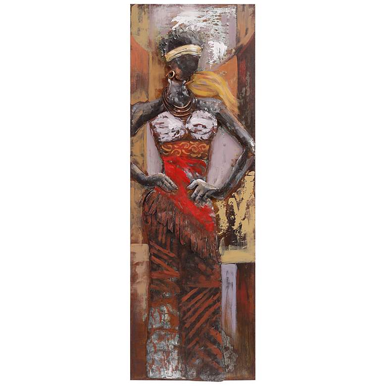 Image 3 Miss-tic 60" High Mixed Media Metal Dimensional Wall Art