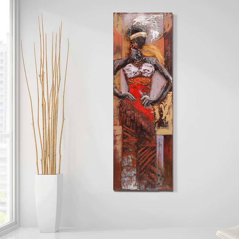 Image 2 Miss-tic 60" High Mixed Media Metal Dimensional Wall Art