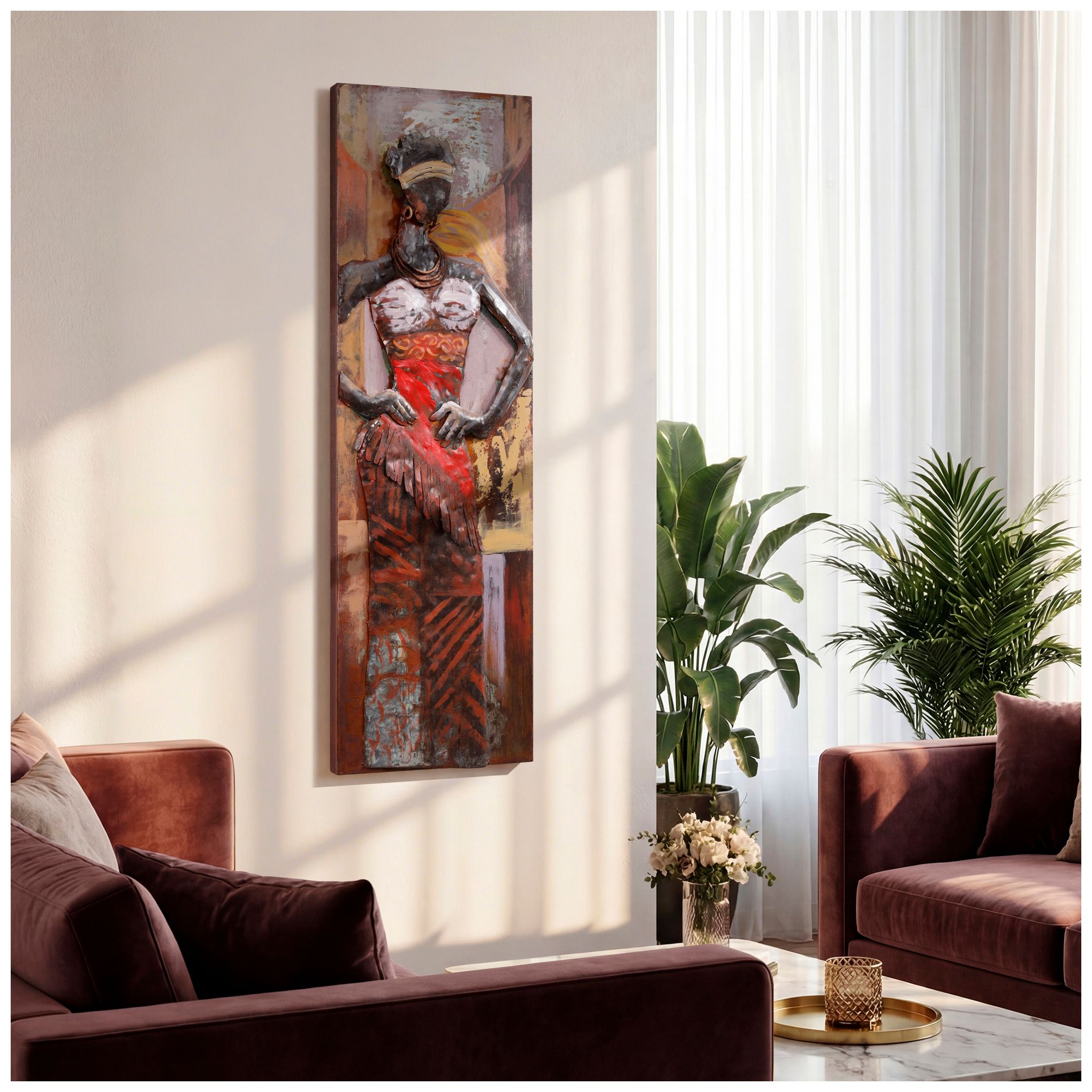 Image 7 Miss-tic 60" High Mixed Media Metal Dimensional Wall Art more views