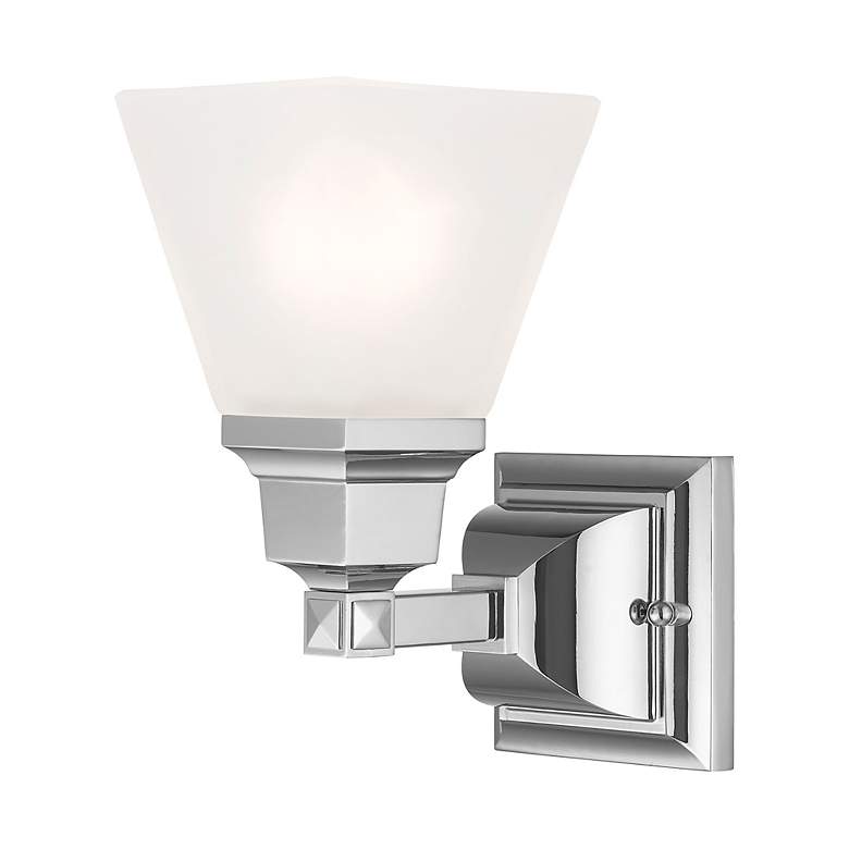 Image 4 Mission 1-Light 9.5-in Chrome Bell Vanity Light more views