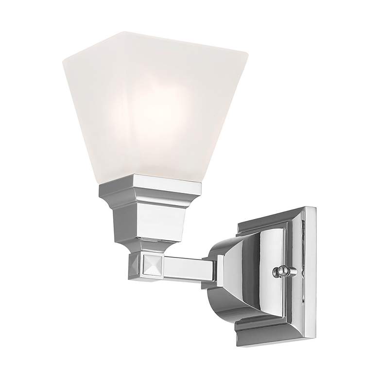 Image 5 Mission 1-Light 9.5-in Chrome Bell Vanity Light more views