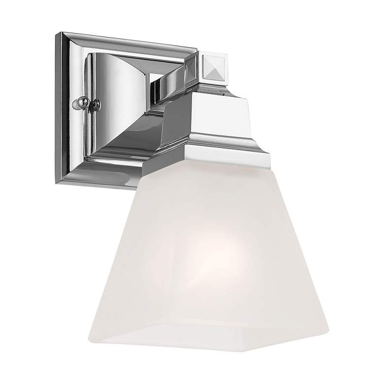 Image 6 Mission 1-Light 9.5-in Chrome Bell Vanity Light more views