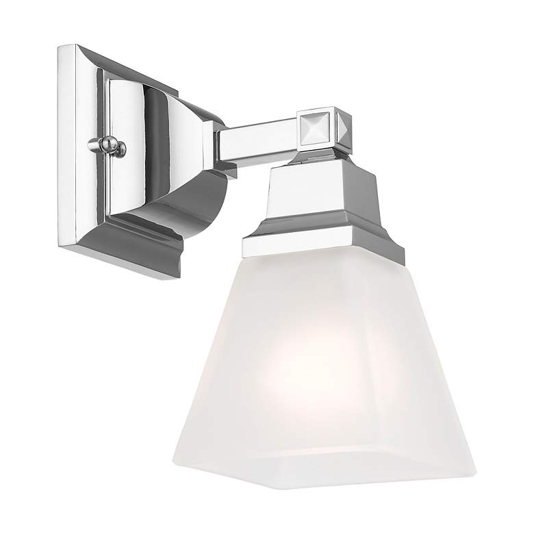 Image 7 Mission 1-Light 9.5-in Chrome Bell Vanity Light more views