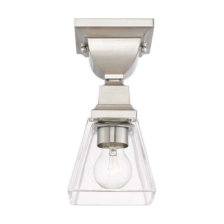 Image 4 Mission 1 Light Brushed Nickel Ceiling Mount more views