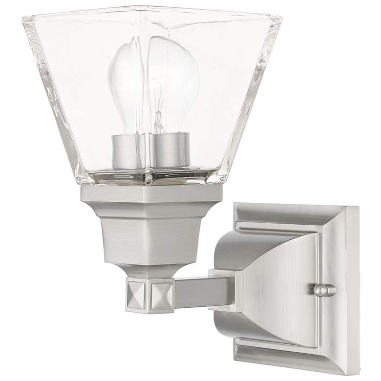 Image 1 Mission 1 Light Brushed Nickel Wall Sconce