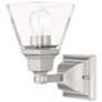 Mission 1 Light Brushed Nickel Wall Sconce