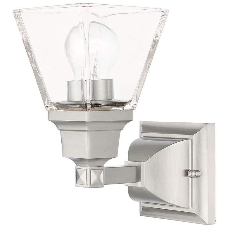 Image 2 Mission 1 Light Brushed Nickel Wall Sconce