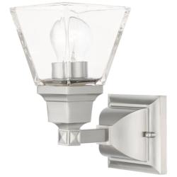 Mission 1 Light Brushed Nickel Wall Sconce
