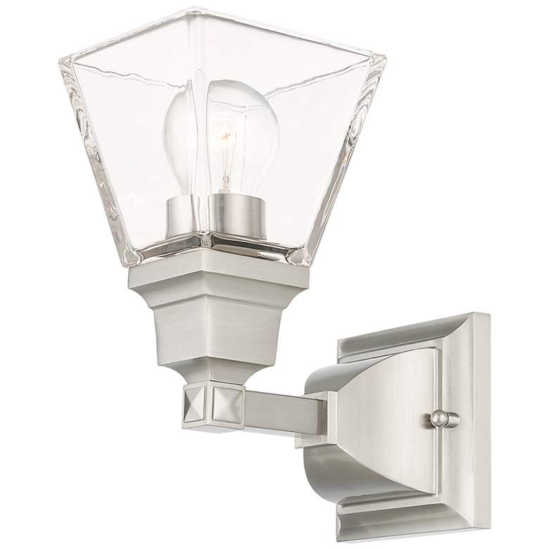 Image 5 Mission 1 Light Brushed Nickel Wall Sconce more views