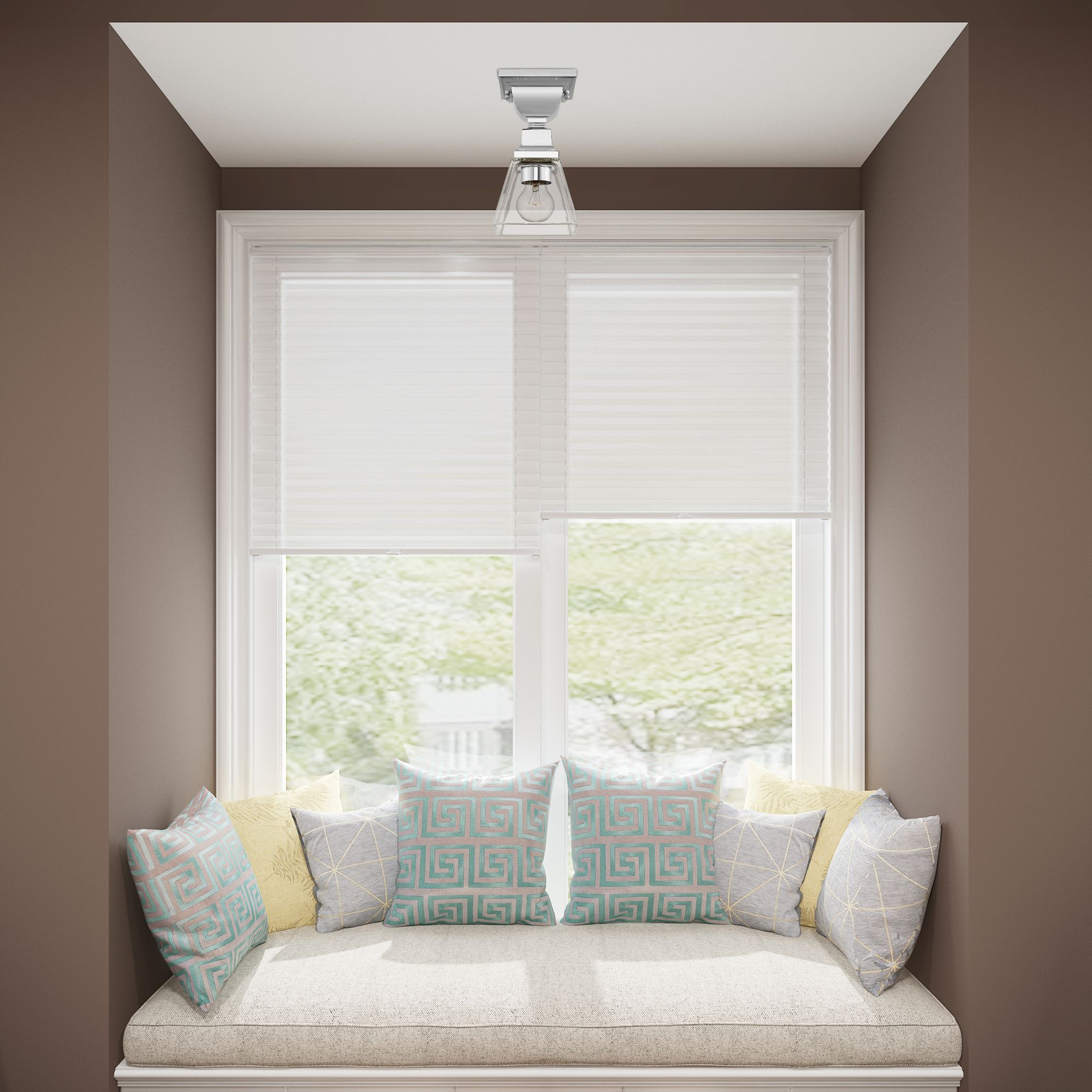 Mission 1 Light Polished Chrome Ceiling Mount