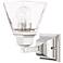 Mission 1 Light Polished Chrome Wall Sconce