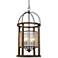 Mission 16" Wide Wood Round 4-Light Pendant Chandelier