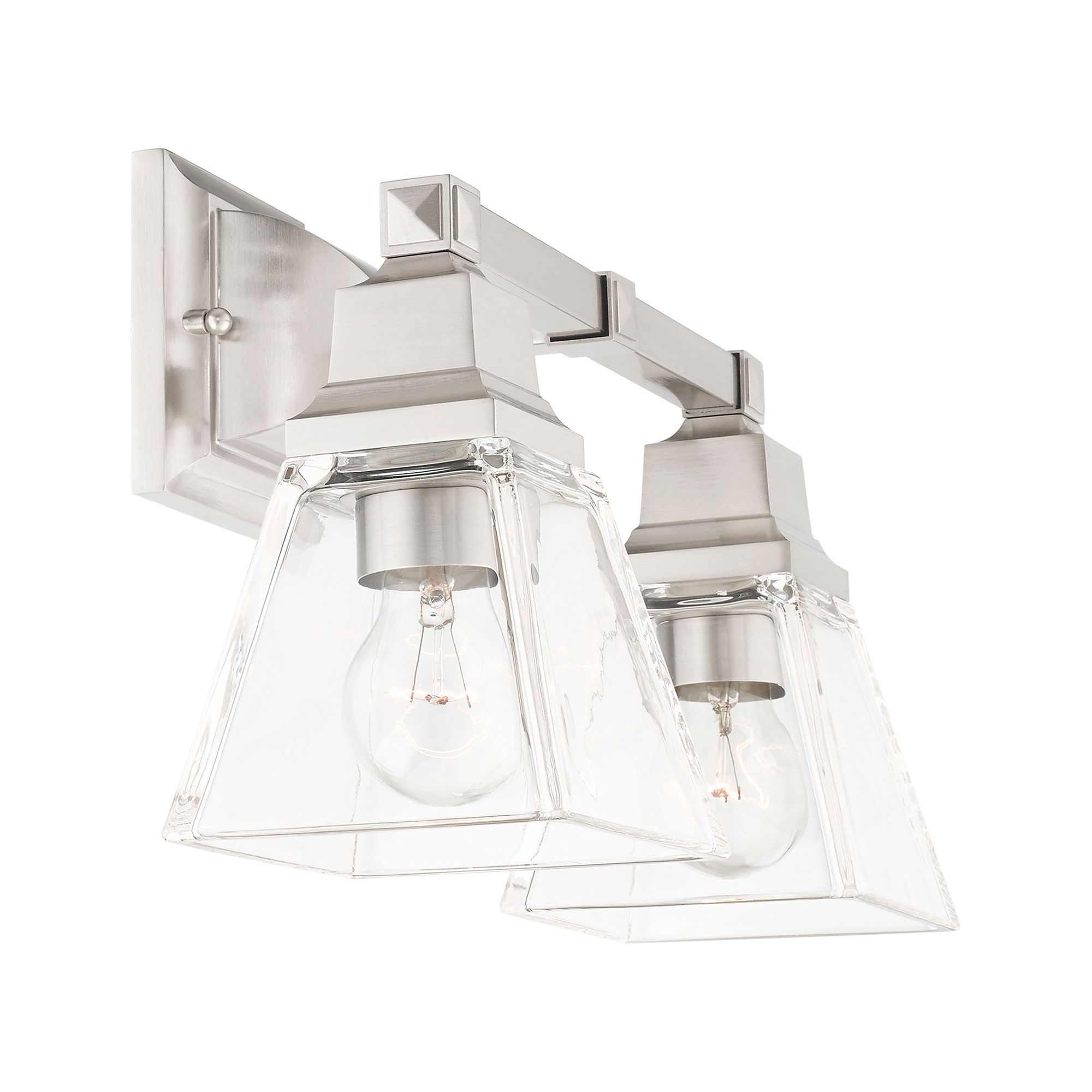 Mission 2 Light Brushed Nickel Bath Vanity