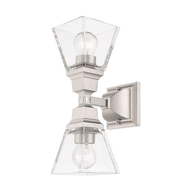 Image 5 Mission 2 Light Brushed Nickel Wall Sconce more views