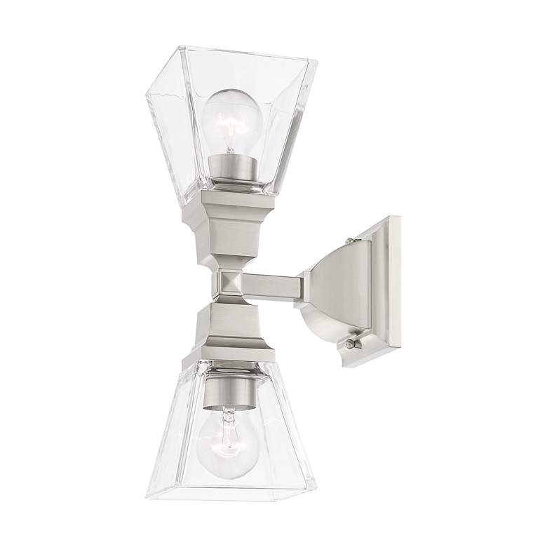 Image 7 Mission 2 Light Brushed Nickel Wall Sconce more views