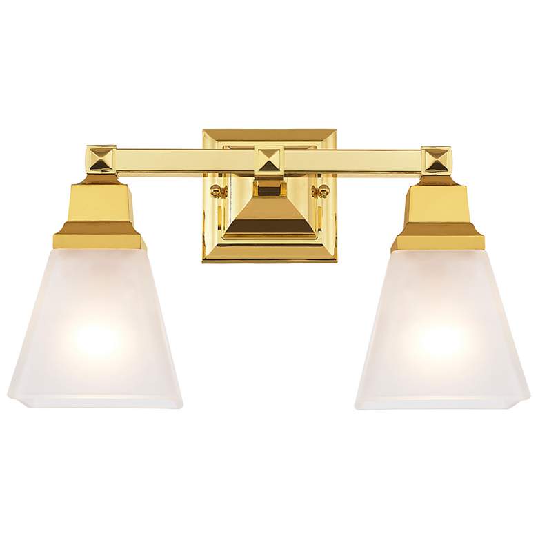 Image 7 Mission 2 Light Polished Brass Bath Vanity more views