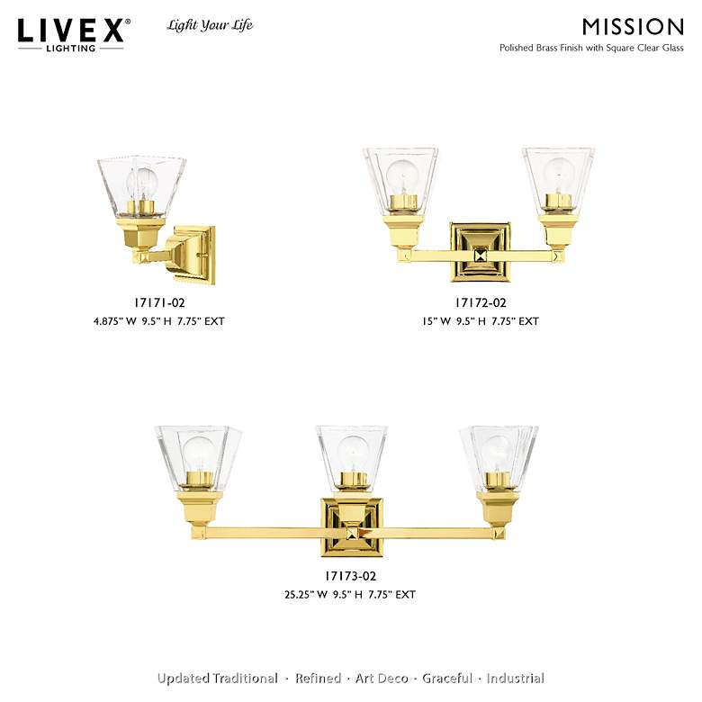 Image 3 Mission 2 Light Polished Brass Bath Vanity more views