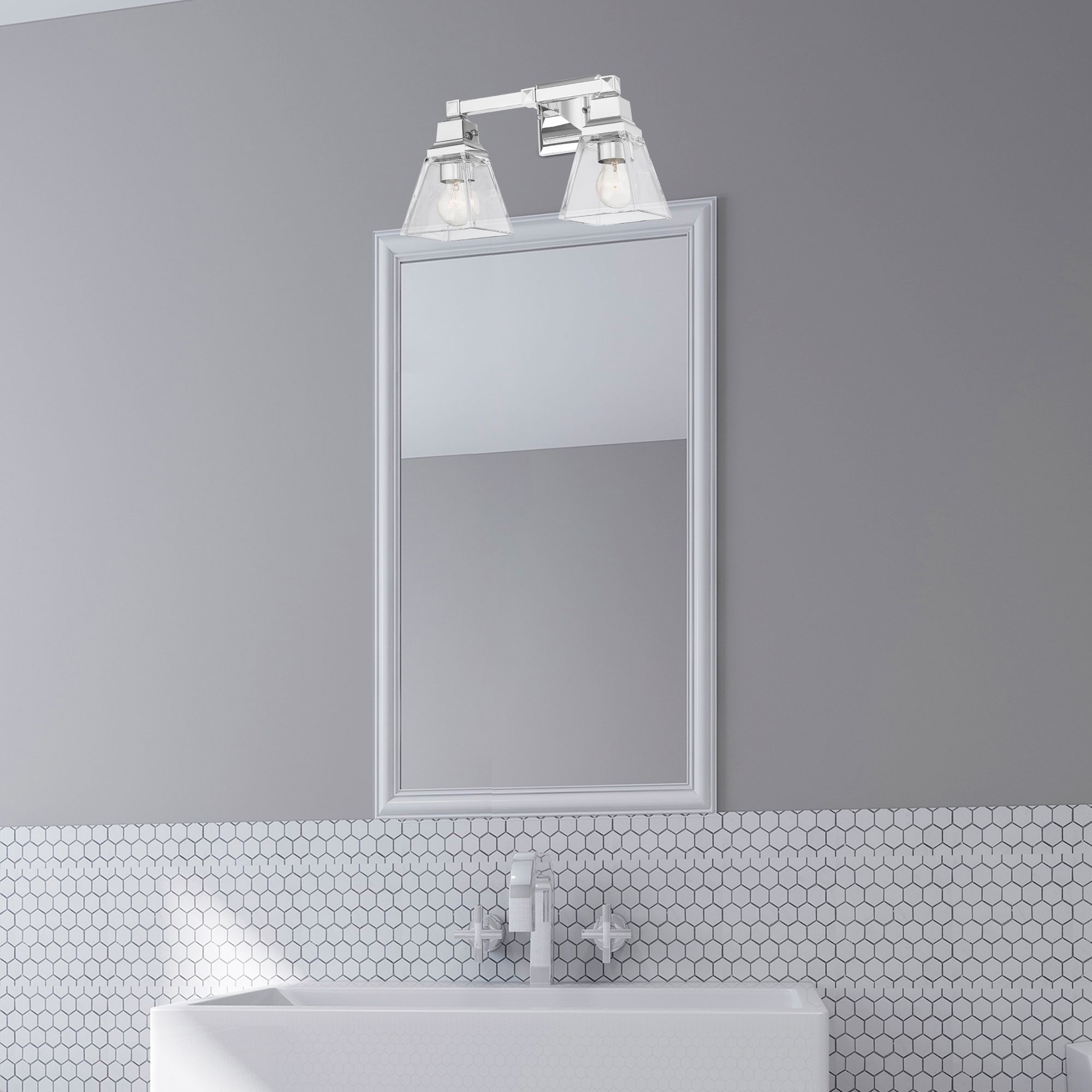 Mission 2 Light Polished Chrome Bath Vanity
