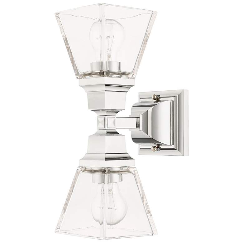 Image 4 Mission 2 Light Polished Chrome Wall Sconce more views