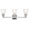 Mission 25 1/4" Wide Polished Chrome 3-Light Bath Light
