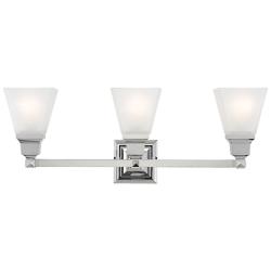 Mission 25 1/4" Wide Polished Chrome 3-Light Bath Light