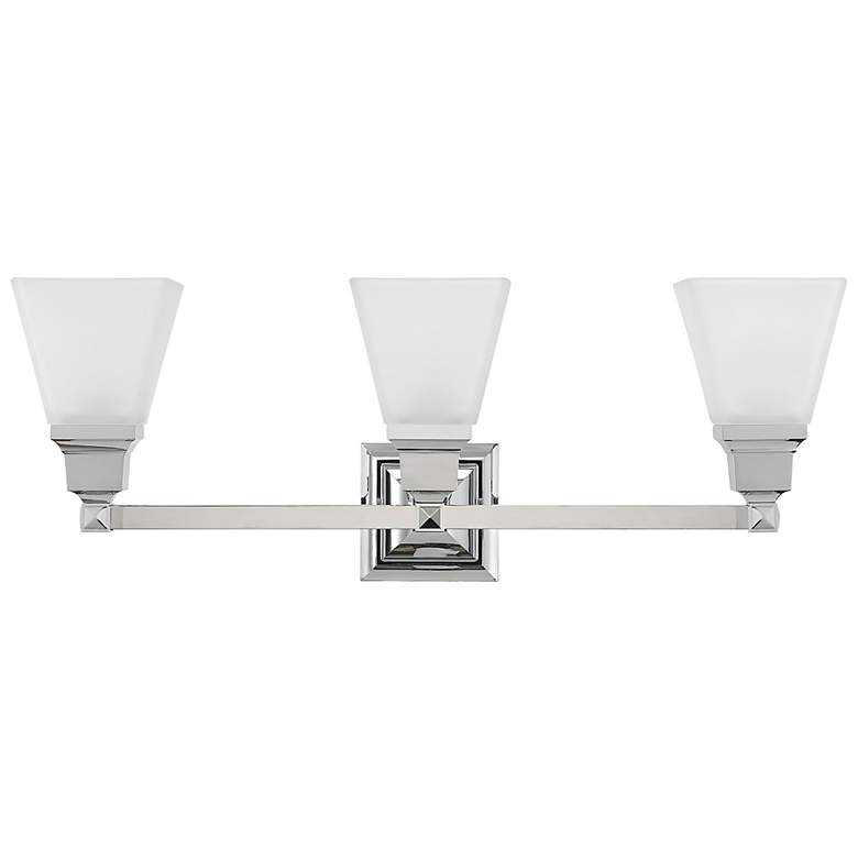 Image 5 Mission 25 1/4" Wide Polished Chrome 3-Light Bath Light more views
