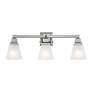 6_Mission 25 1/4" Wide Polished Chrome 3-Light Bath Light more views