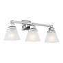 7_Mission 25 1/4" Wide Polished Chrome 3-Light Bath Light more views
