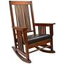 1_Mission 27" Wide Chestnut Brown Upholstered and Wood Rocker Chair