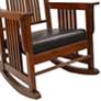 2_Mission 27" Wide Chestnut Brown Upholstered and Wood Rocker Chair more views