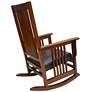 5_Mission 27" Wide Chestnut Brown Upholstered and Wood Rocker Chair more views