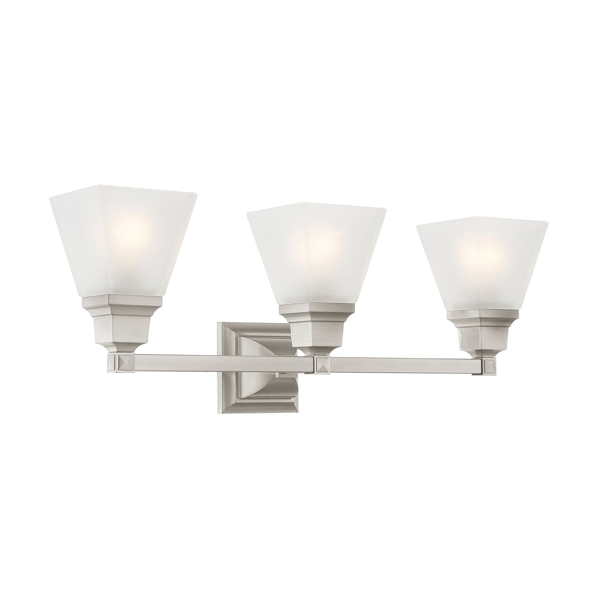 Image 4 Mission 3 Light Brushed Nickel Bath Vanity more views