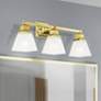 Thumbnail1 of Mission 3 Light Polished Brass Bath Vanity