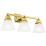 Thumbnail4 of Mission 3 Light Polished Brass Bath Vanity more views