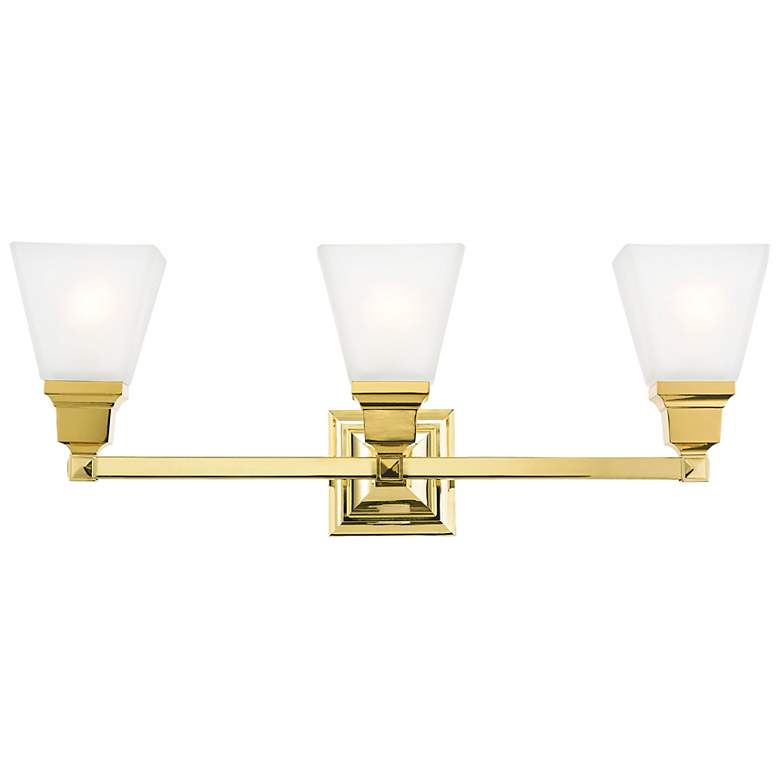 Image 7 Mission 3 Light Polished Brass Bath Vanity more views