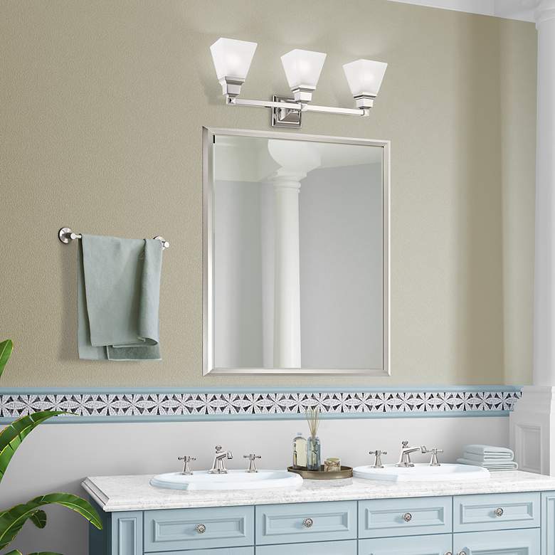Image 7 Mission 3 Light Polished Nickel Bath Vanity more views