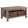 Mission 40" Wide Gray Driftwood Storage Coffee Table