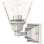 2_Mission 9 1/2" High Brushed Nickel Wall Sconce
