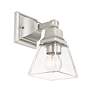 6_Mission 9 1/2" High Brushed Nickel Wall Sconce more views