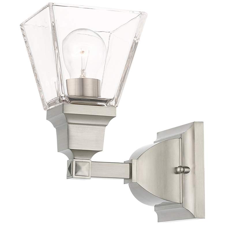 Image 7 Mission 9 1/2" High Brushed Nickel Wall Sconce more views