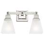 3_Mission 9 1/2" High Polished Chrome 2-Light Wall Sconce