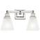 Mission 9 1/2" High Polished Chrome 2-Light Wall Sconce